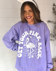 Get Your Pink Back Limited Edition Pigment Purple Puffy Crewneck