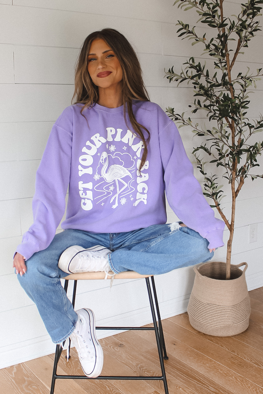 Buy BE SAVAGE I Purple You Pink Sweat-Shirts for Girls and Women at